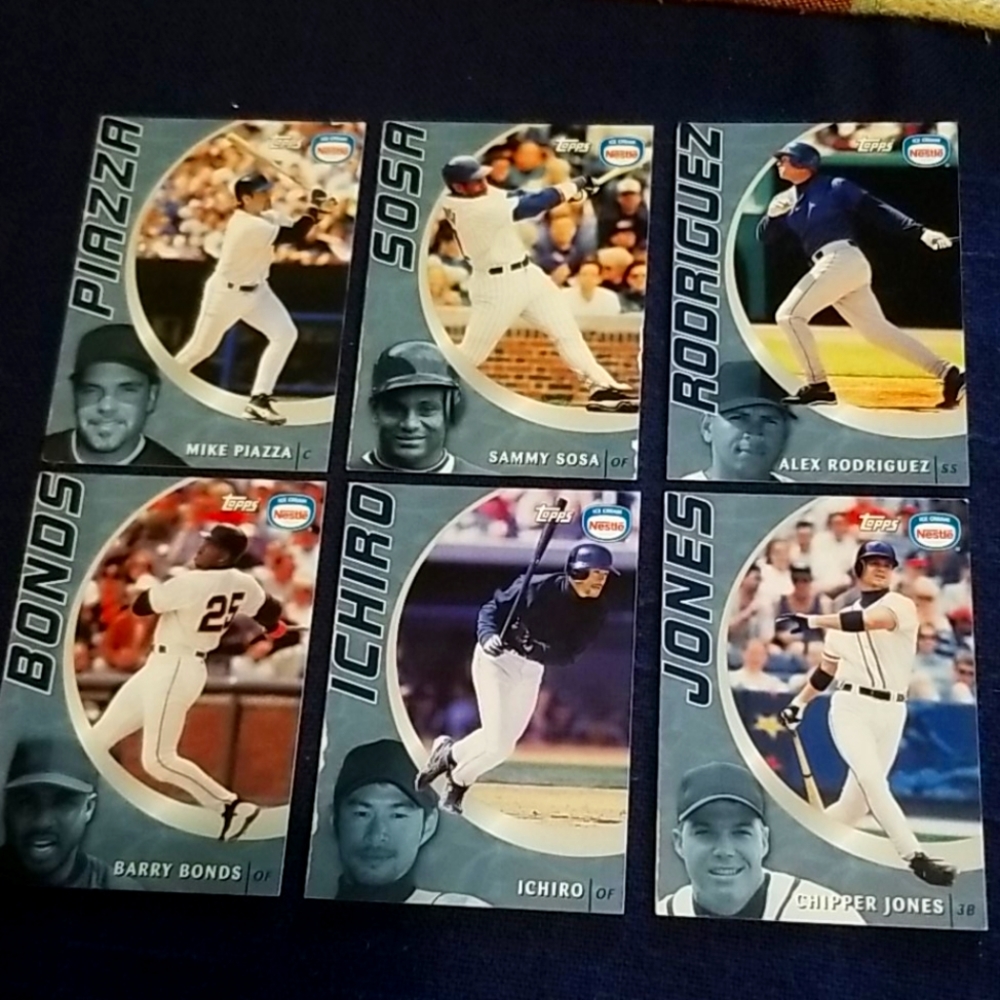 Baseball cards.